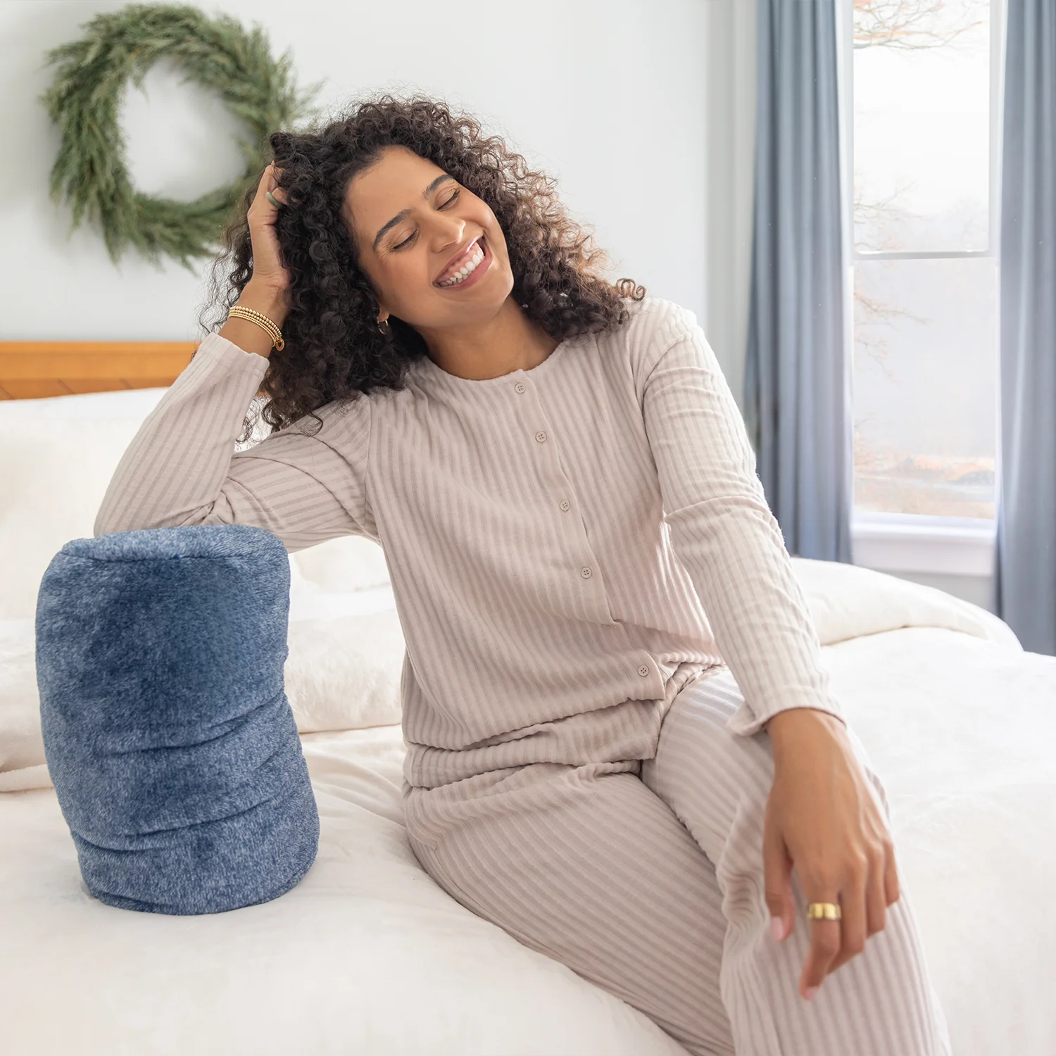 EcoThread® VelvetLoft® Neckroll Pillow - Image 15