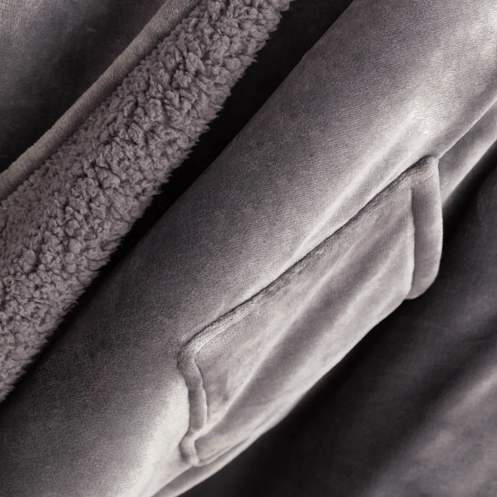 Heated VelvetLoft® Sherpa Wearable Throw - Image 15