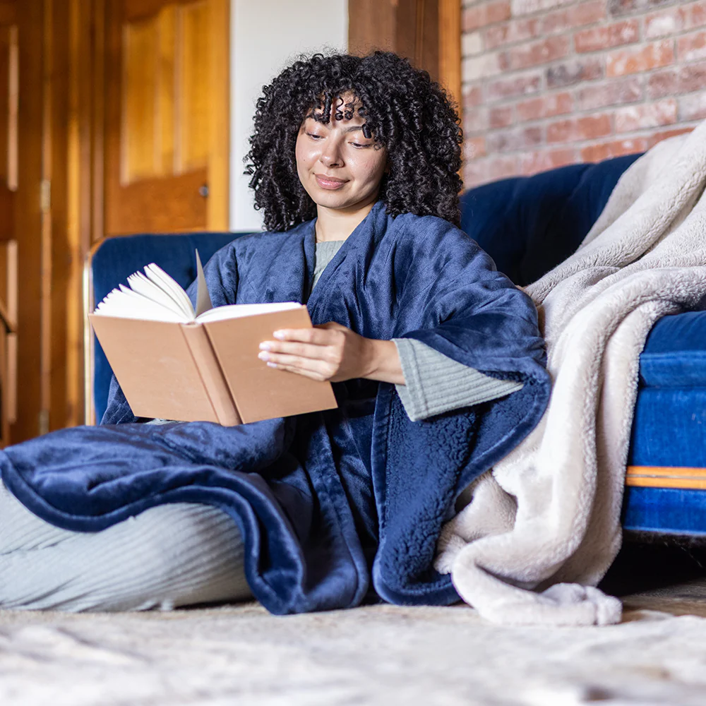 Heated VelvetLoft® Sherpa Wearable Throw - Image 30