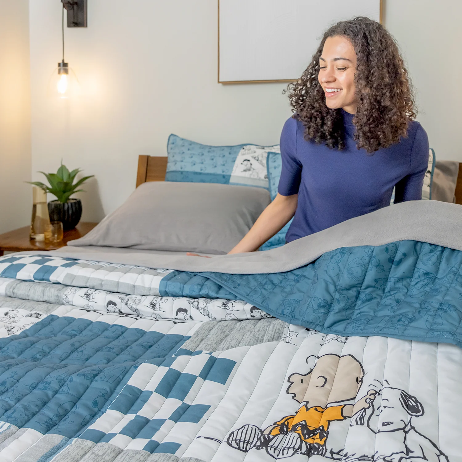 Peanuts® Patchwork Quilt Set - Image 6
