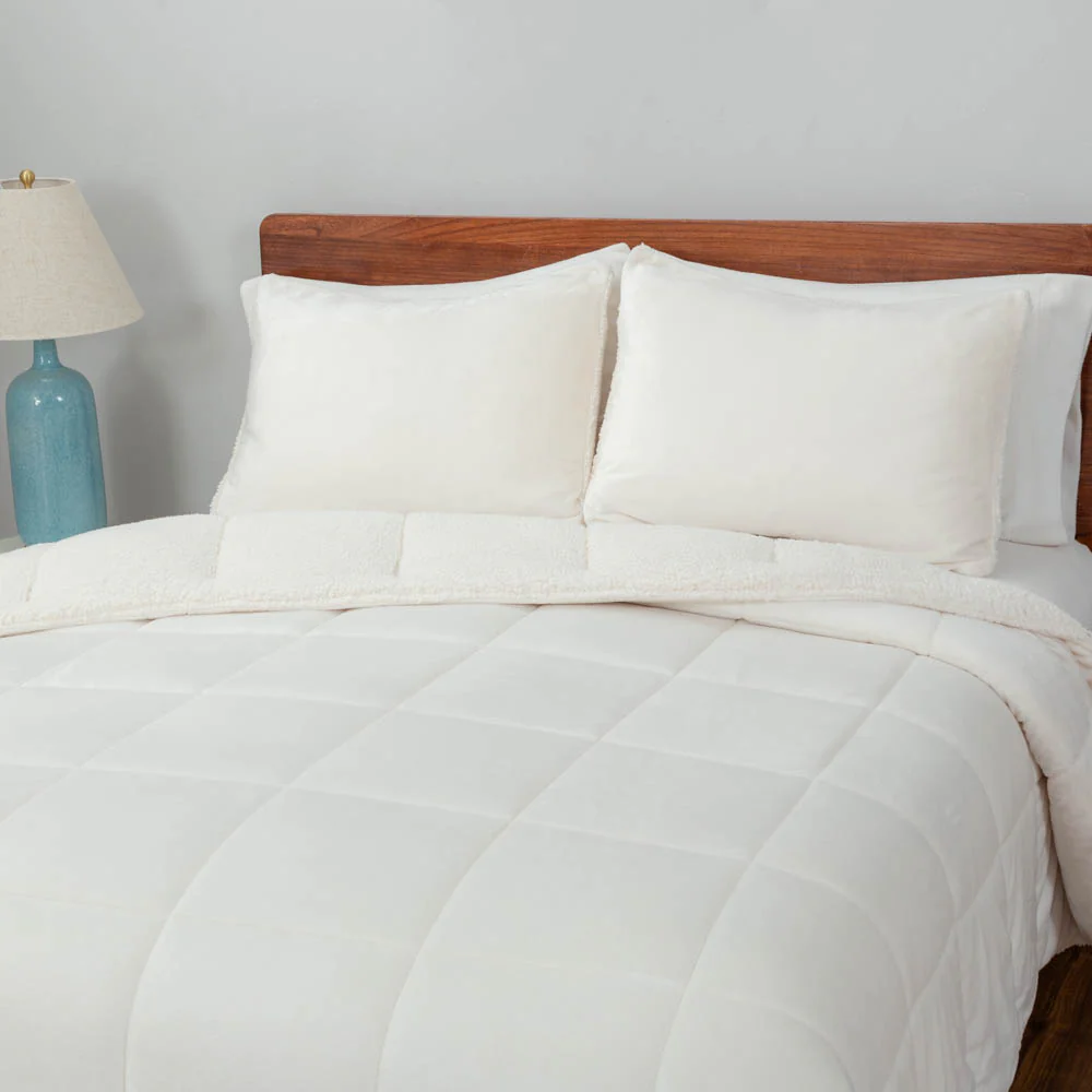 Reversible VelvetLoft® Sherpa Comforter Set - Image 16