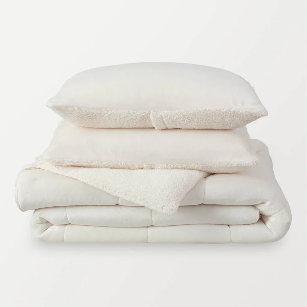 Reversible VelvetLoft® Sherpa Comforter Set - Image 20