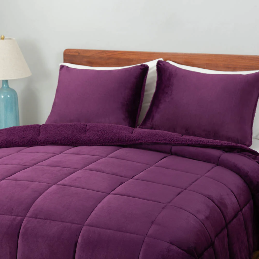 Reversible VelvetLoft® Sherpa Comforter Set - Image 22