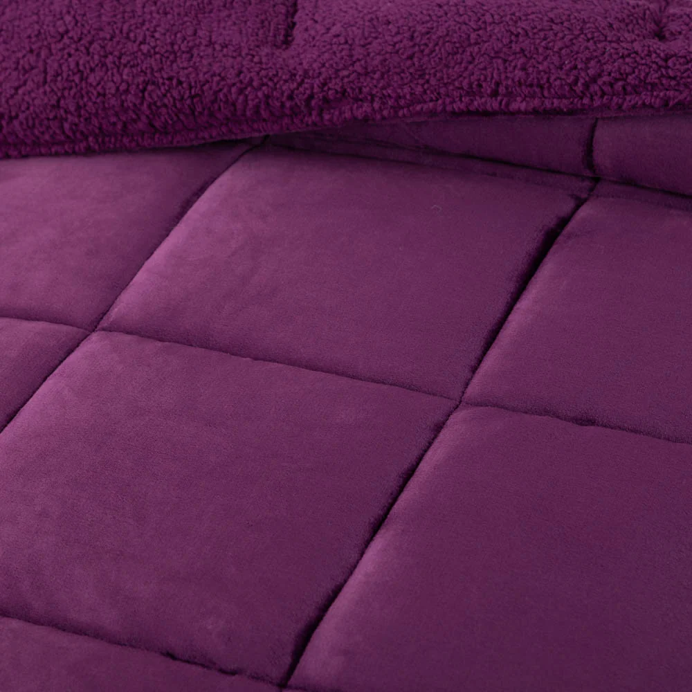Reversible VelvetLoft® Sherpa Comforter Set - Image 23