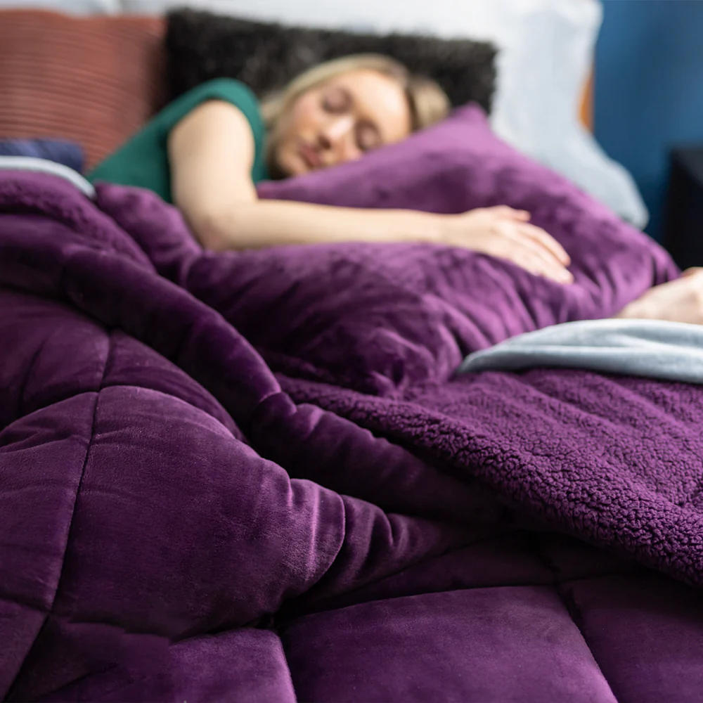 Reversible VelvetLoft® Sherpa Comforter Set - Image 26